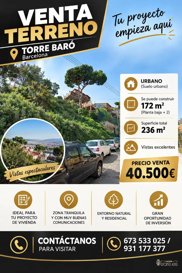 Terreno residencial en venta en Carrer de Castellfollit 31