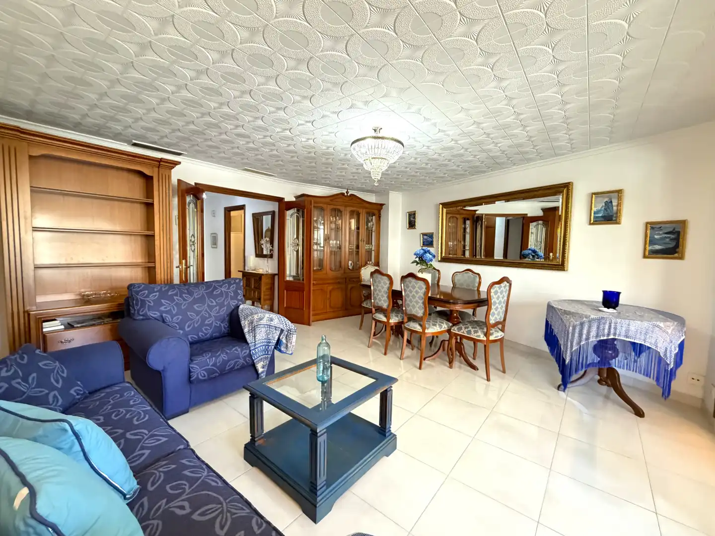 Sala de estar de Piso de alquiler en Alicante / Alacant con Aire acondicionado, Terraza y Amueblado