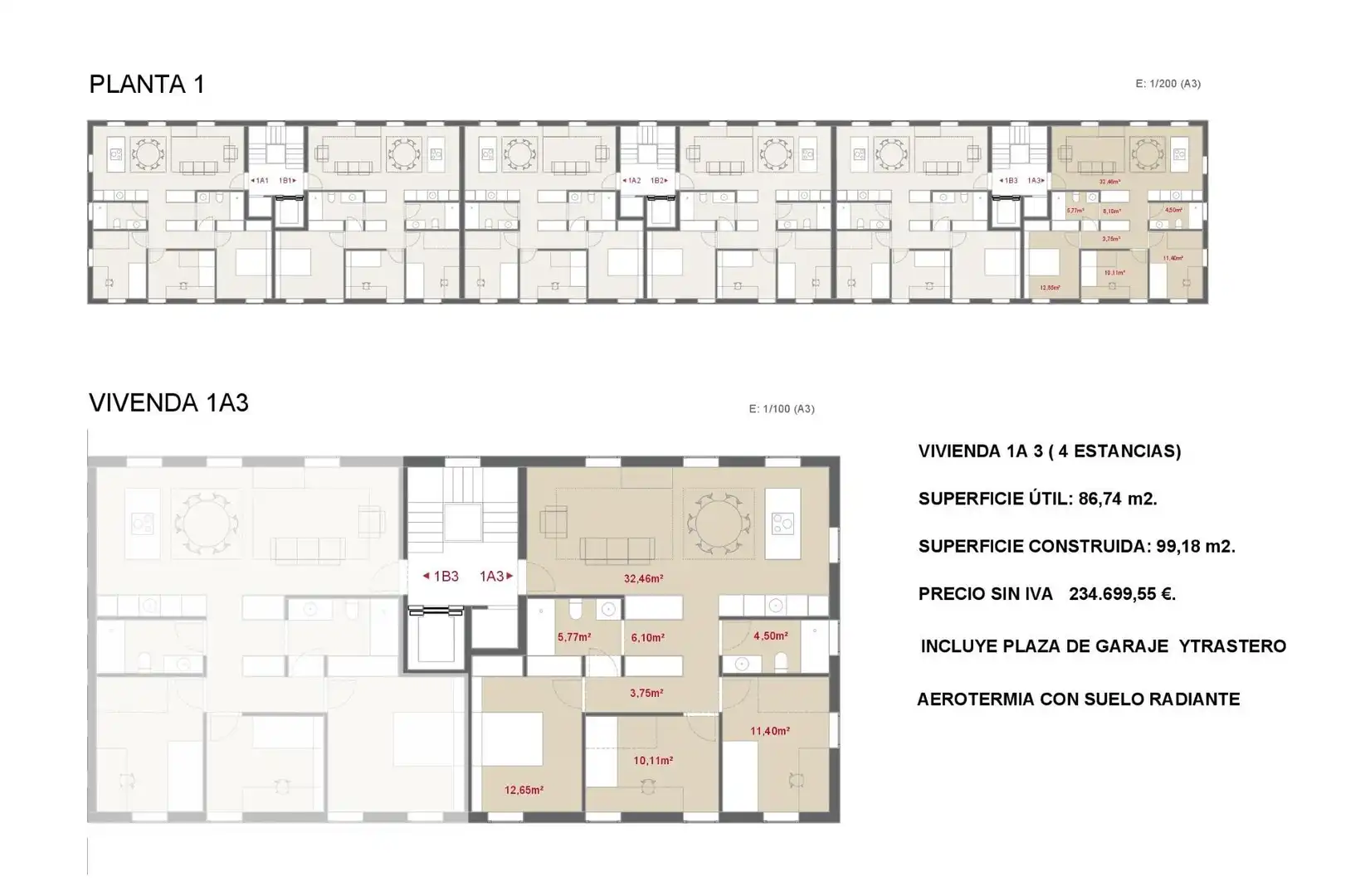 Wohnung zum Verkauf in Ames mit Heizung, Terrasse und Abstellraum