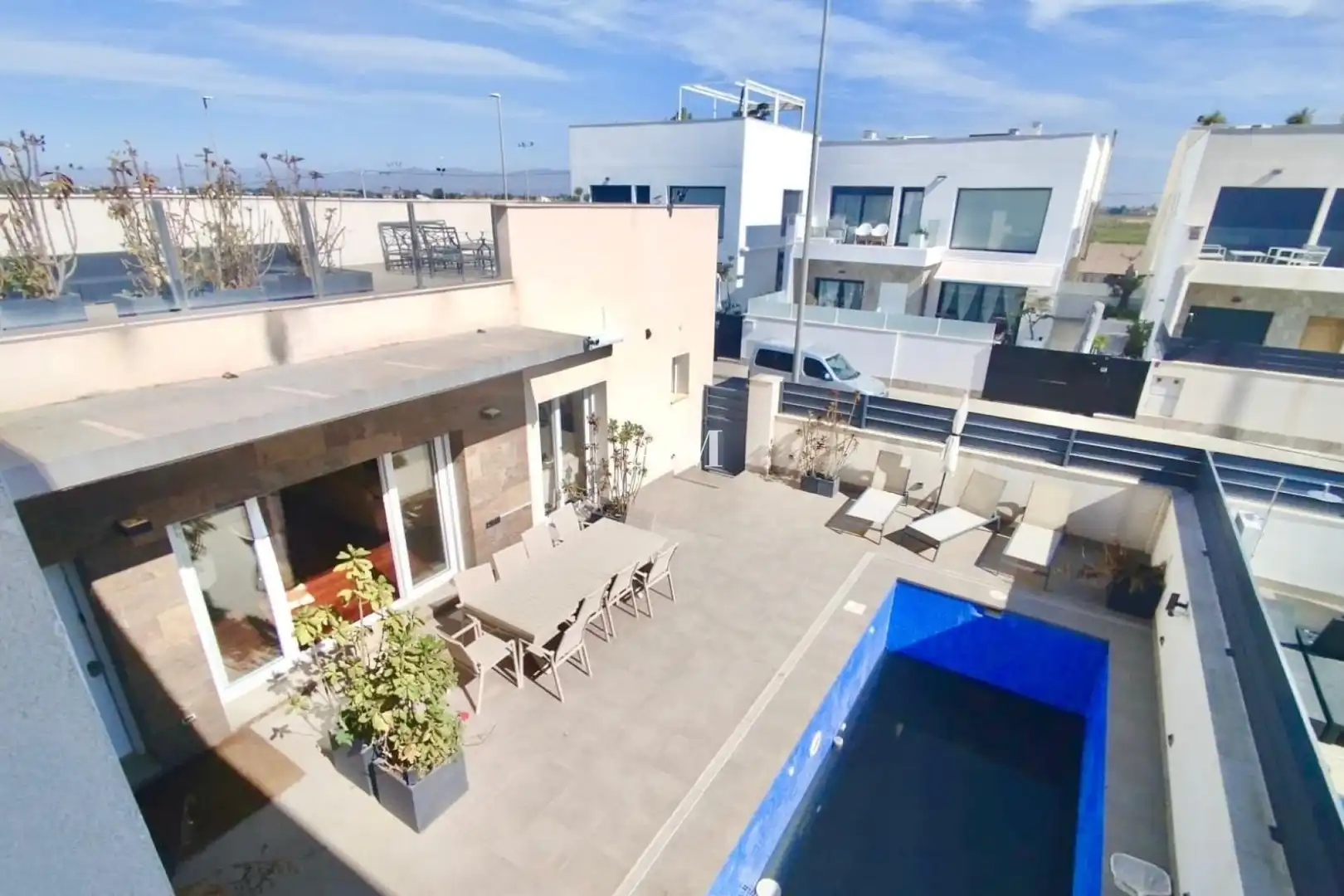 Terraza de Casa o chalet de alquiler en Daya Vieja con Aire acondicionado, Calefacción y Jardín privado