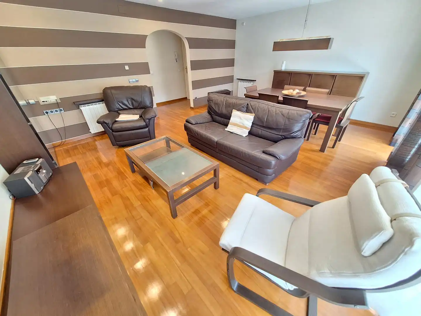 Living room of Flat for rent in Igualada  with Heating, Furnished and Balcony