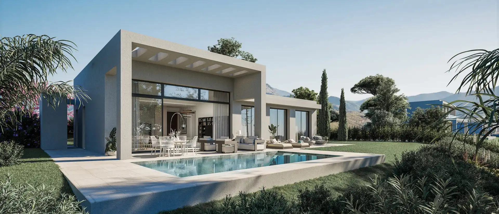 Vista exterior de Casa o xalet en venda en Benahavís amb Aire condicionat, Jardí privat i Terrassa