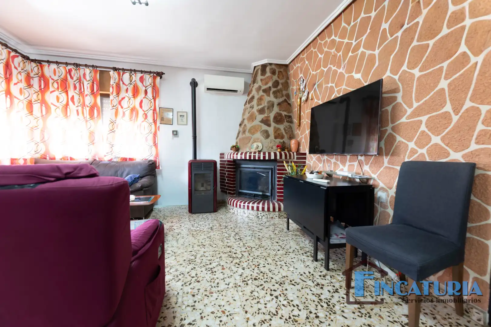 Sala d'estar de Casa o xalet en venda en Vilamarxant amb Aire condicionat, Jardí privat i Terrassa