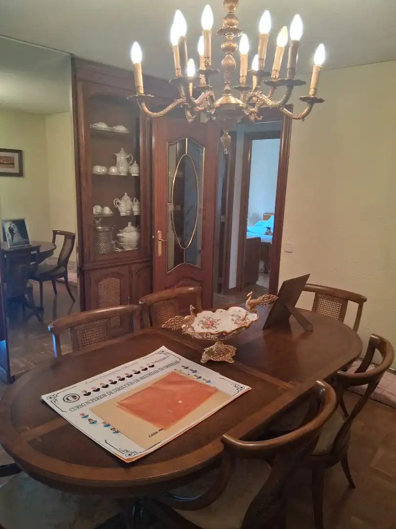 Esszimmer von Wohnung zum Verkauf in Madrid mit Heizung, Parkett und Ofen