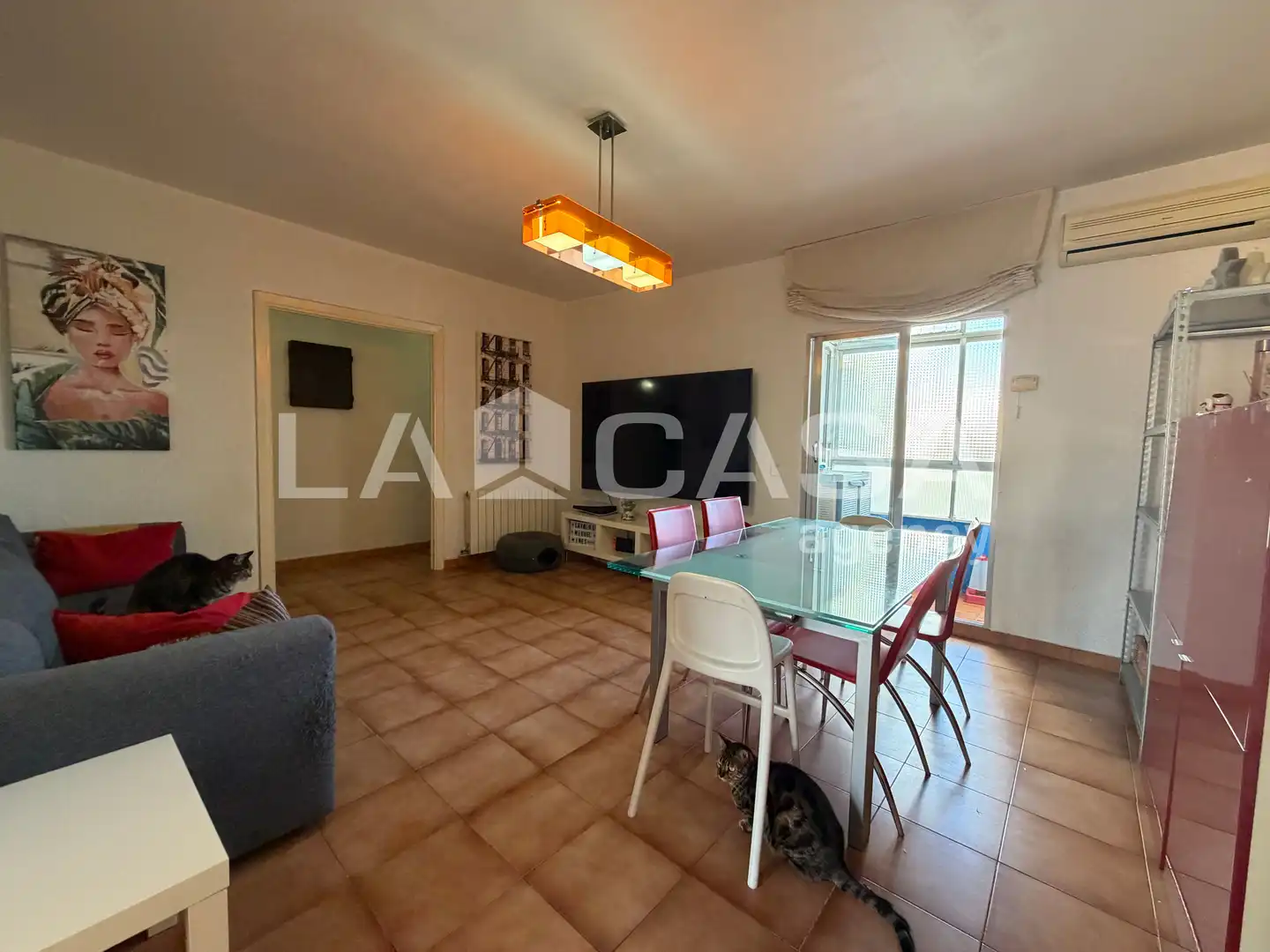 Sala de estar de Piso en venta en Badalona con Aire acondicionado, Calefacción y Balcón
