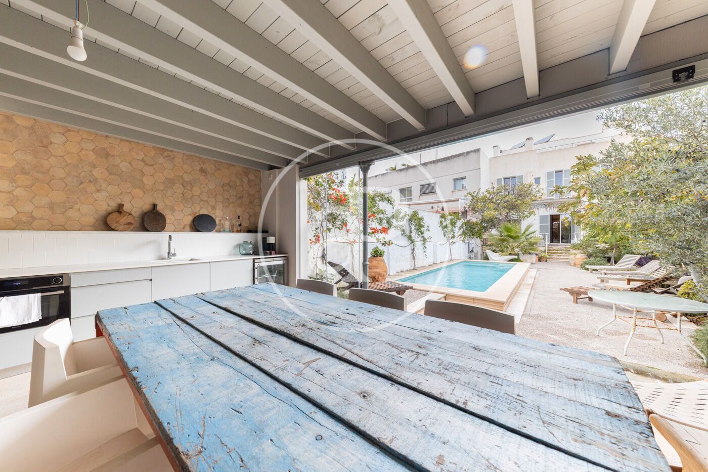 Terrace of Single-family semi-detached for sale in  Palma de Mallorca  with Air Conditioner, Heating and Private garden