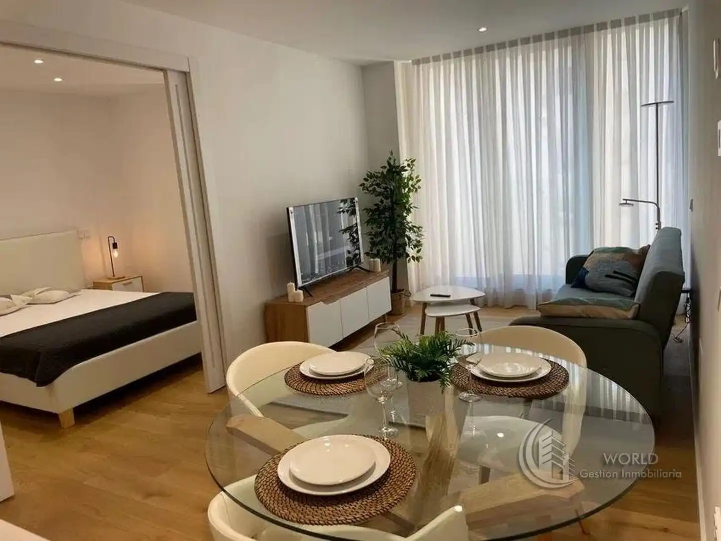 Sala de estar de Piso de alquiler en Madrid con Aire acondicionado, Calefacción y Jardín privado