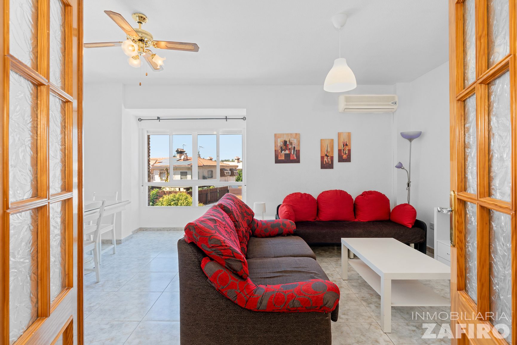 Living room of Flat for sale in Las Gabias  with Air Conditioner, Furnished and Balcony
