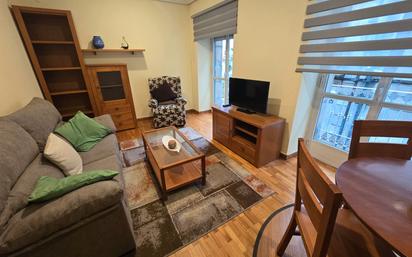 Living room of Apartment to rent in Ourense Capital   with Heating, Parquet flooring and Furnished