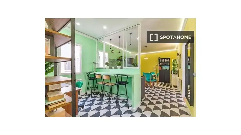 Kitchen of Flat for rent in Madrid  with Air Conditioner, Heating and Furnished