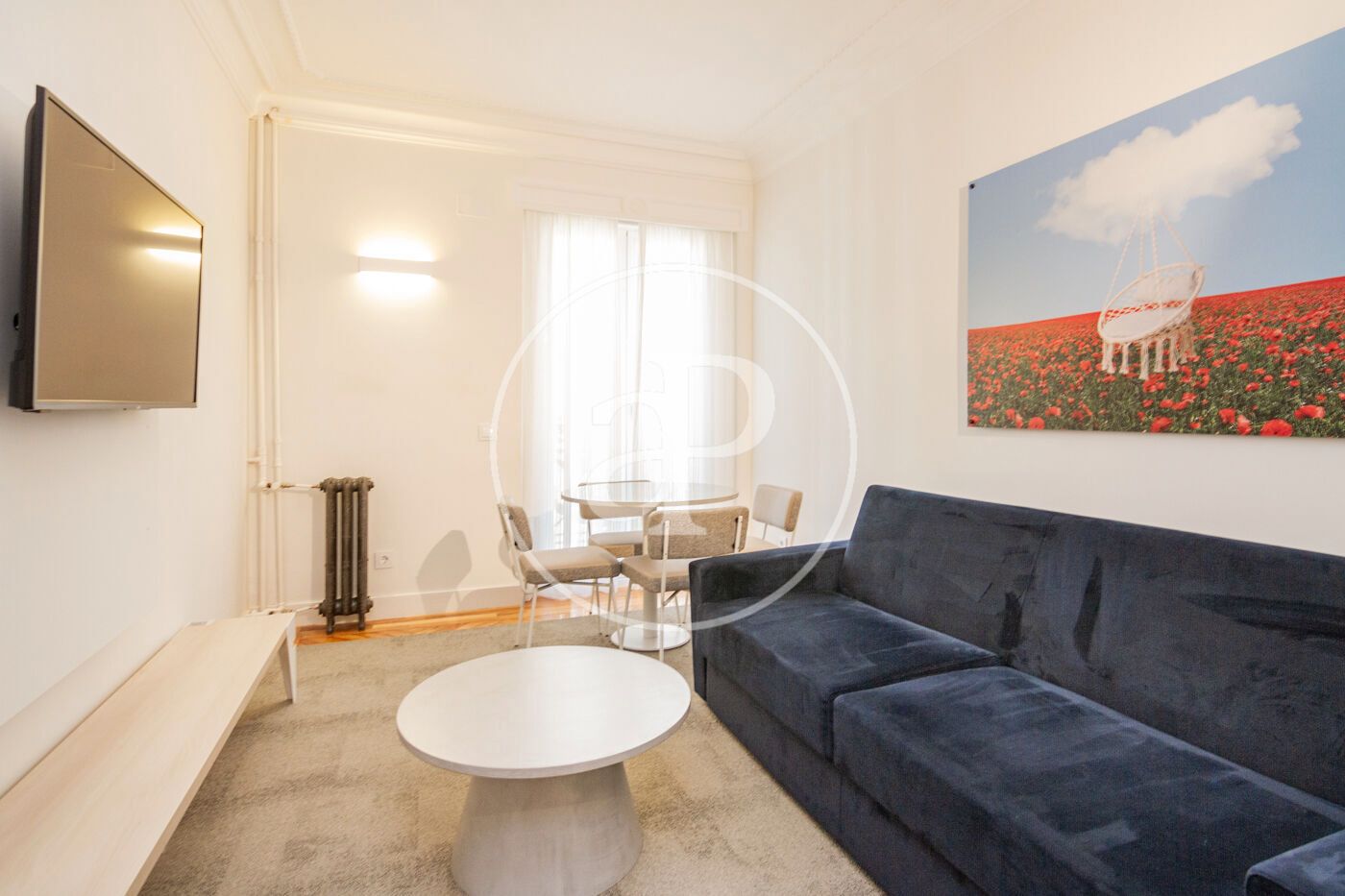 Living room of Flat to rent in  Madrid Capital  with Air Conditioner, Heating and Furnished