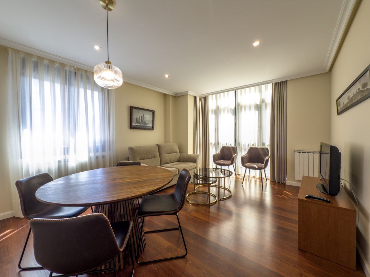 Living room of Flat for sale in Llanes  with Heating and Furnished
