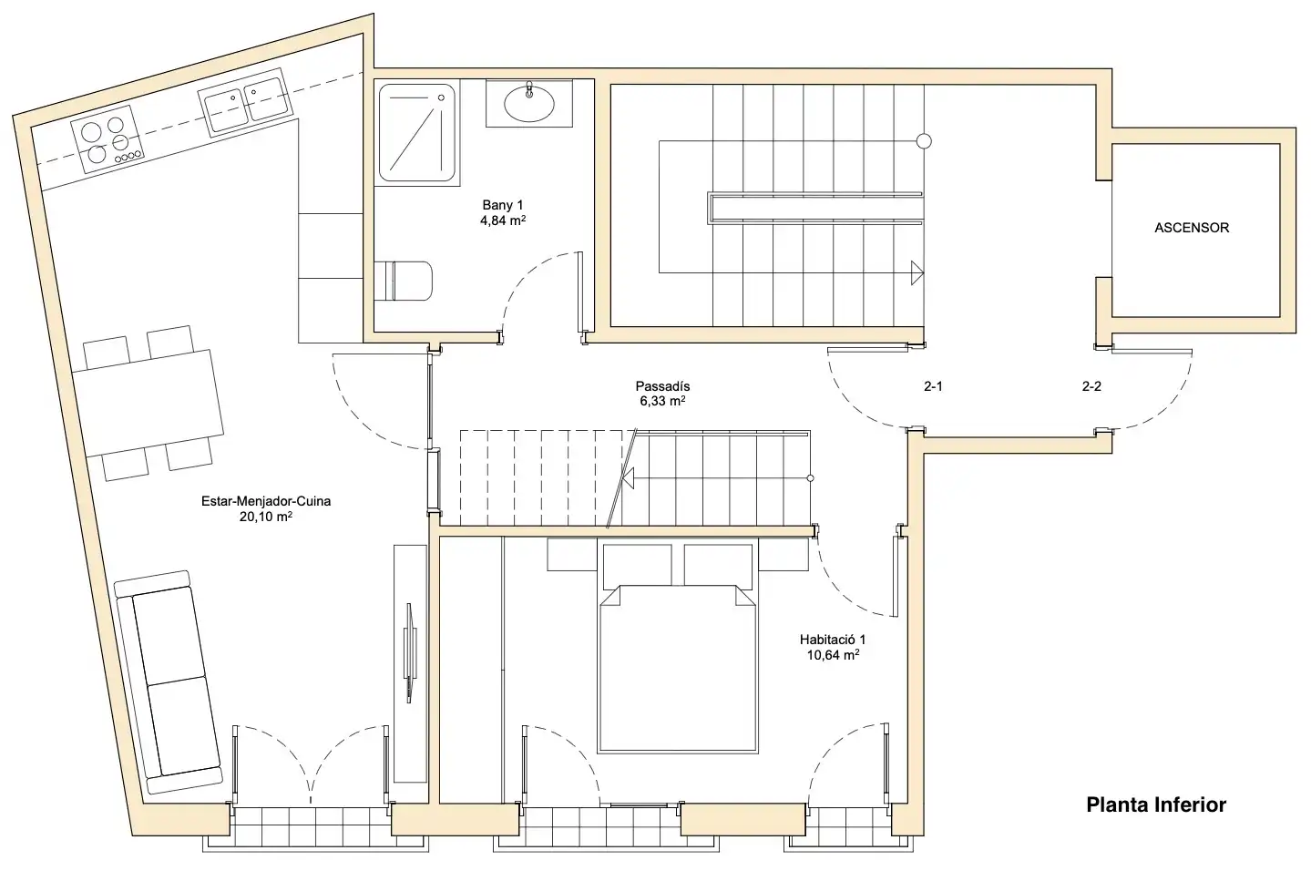 Maisonette zum Verkauf in Bellpuig mit Klimaanlage, Heizung und Terrasse