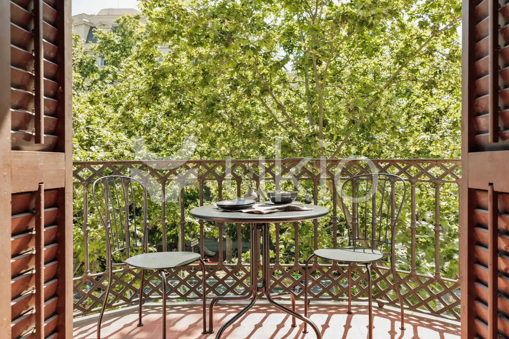 Terraza de Apartamento de alquiler en Barcelona con Aire acondicionado, Amueblado y Horno