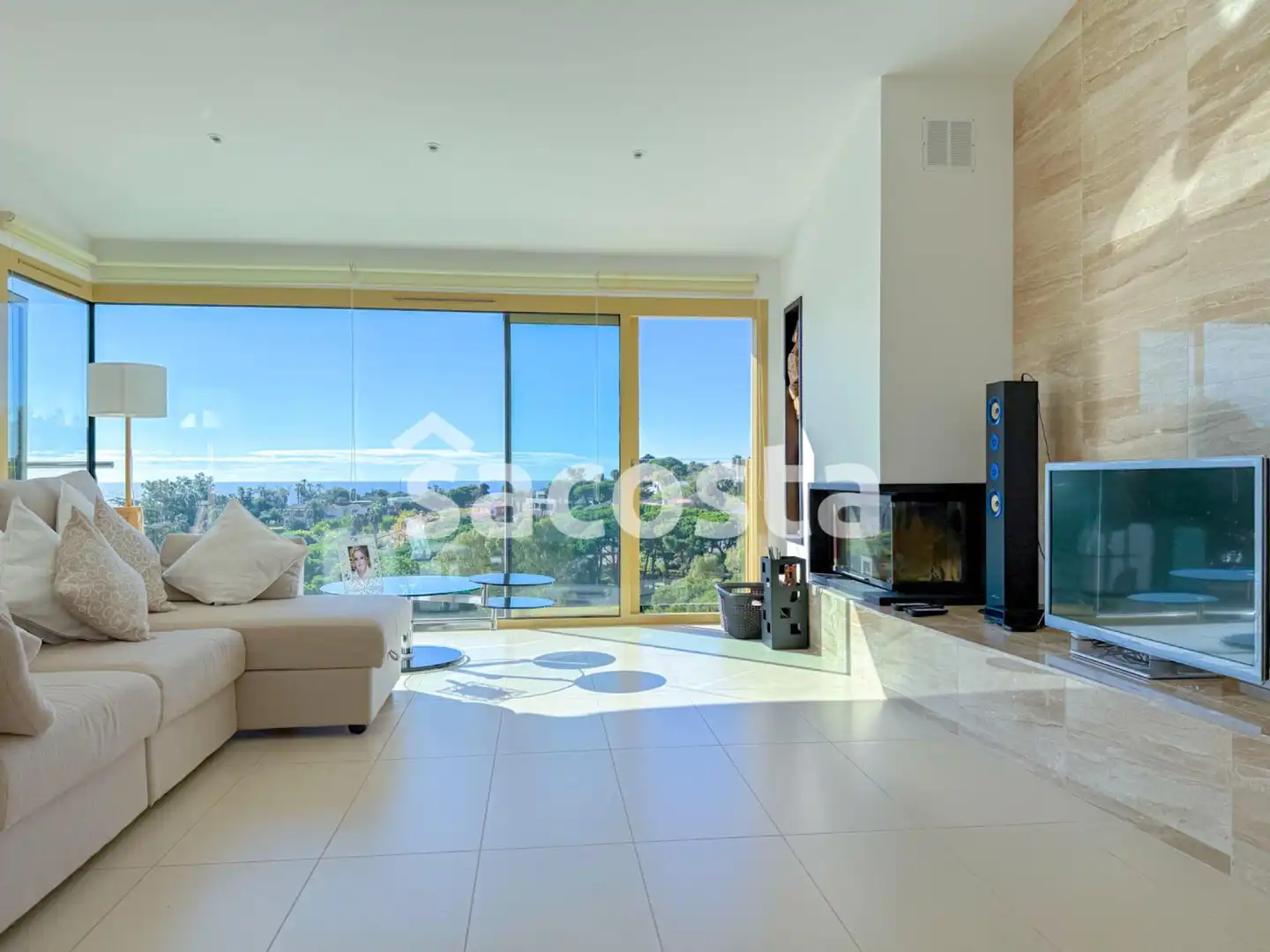 Sala de estar de Casa o chalet en venta en Blanes con Terraza, Piscina y Amueblado