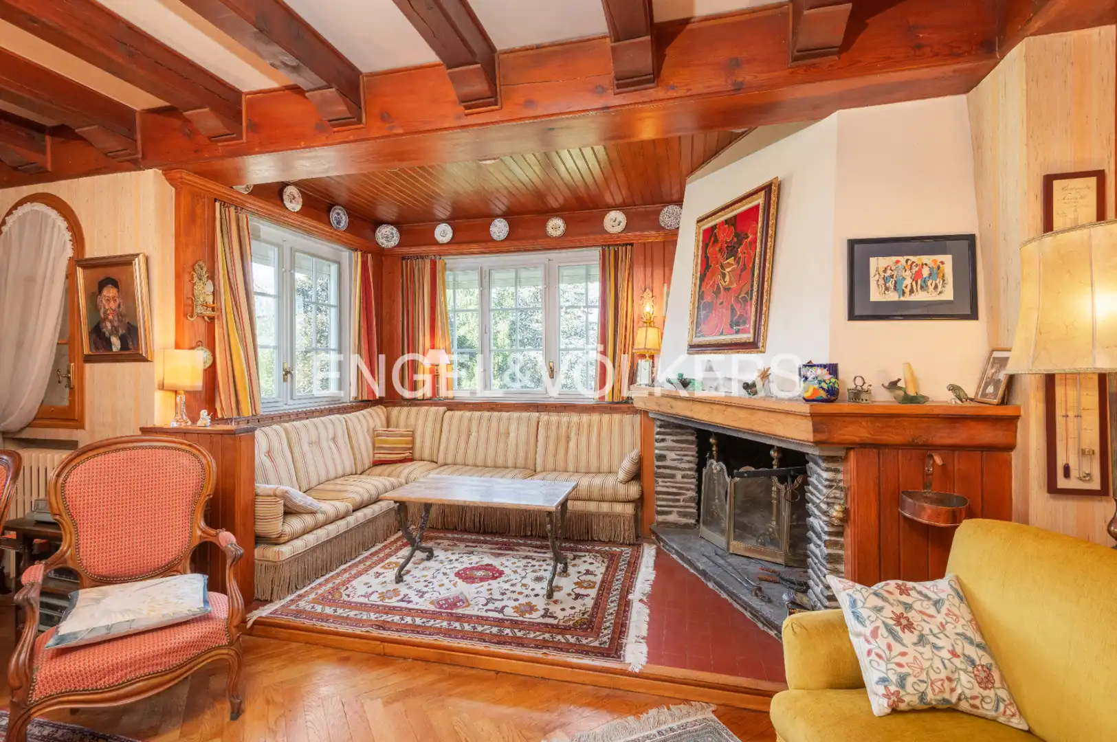 Sala de estar de Casa o chalet en venta en Osséja con Calefacción, Jardín privado y Parquet