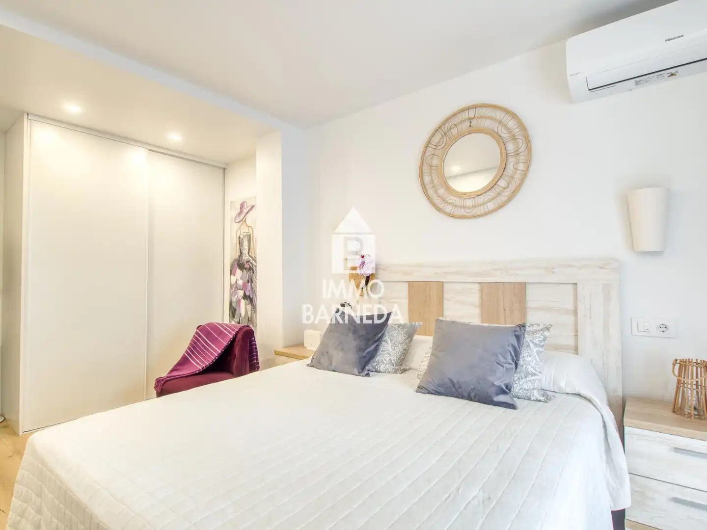 Schlafzimmer von Wohnung zum Verkauf in Empuriabrava mit Klimaanlage, Heizung und Terrasse