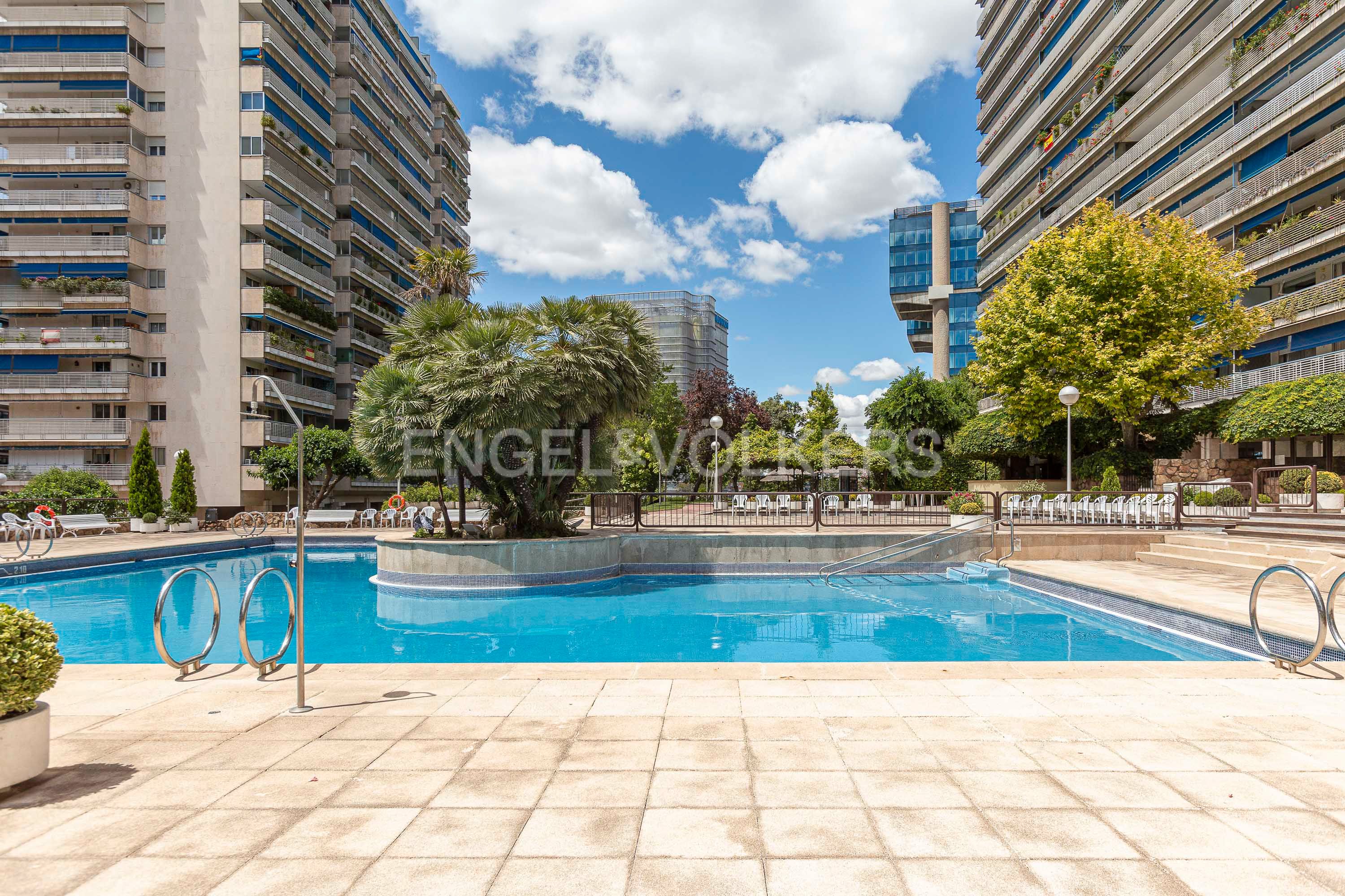 Piscina de Apartament en venda en  Madrid Capital amb Calefacció, Jardí privat i Terrassa