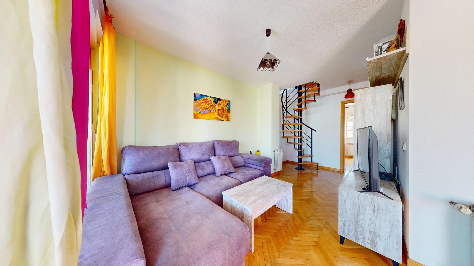 Sala de estar de Ático en venta en  Madrid Capital con Aire acondicionado, Calefacción y Terraza