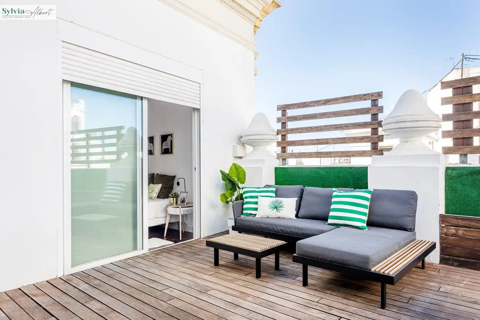 Terraza de Ático de alquiler en Valencia con Aire acondicionado, Parquet y Terraza