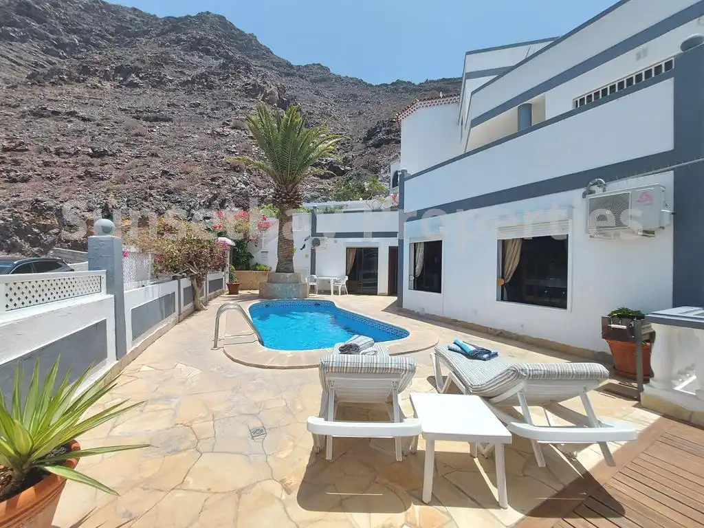 Exterior view of Houses for sale in Santiago del Teide  with Air Conditioner, Private garden and Terrace