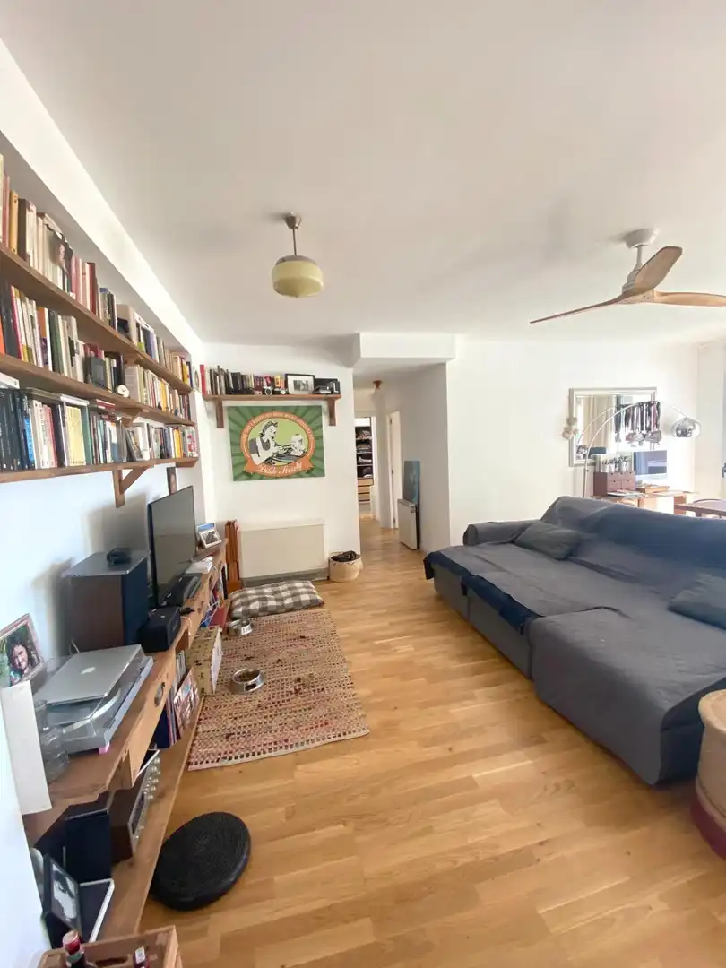 Wohnzimmer von Wohnung zur Miete in Barcelona mit Heizung, Parkett und Möbliert