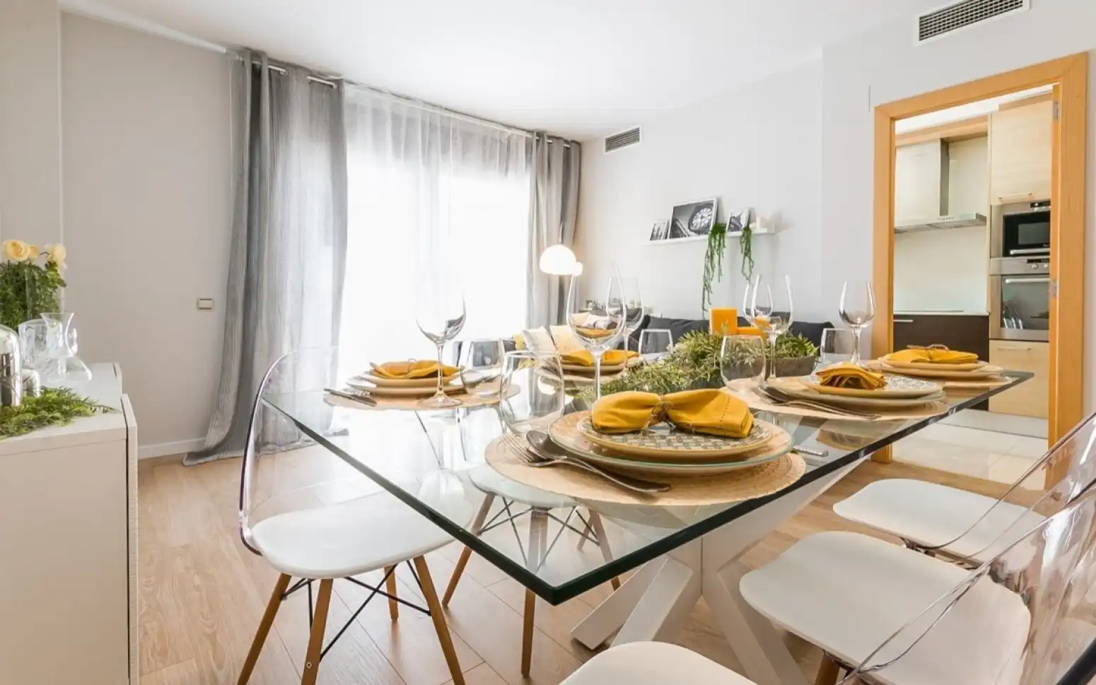 Esszimmer von Wohnung zum Verkauf in Terrassa mit Klimaanlage, Heizung und Parkett