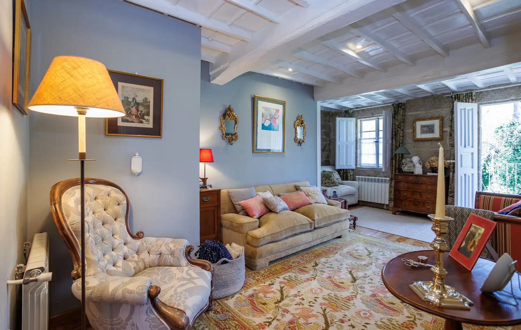 Sala de estar de Finca rústica en venta en Vilar de Barrio con Piscina