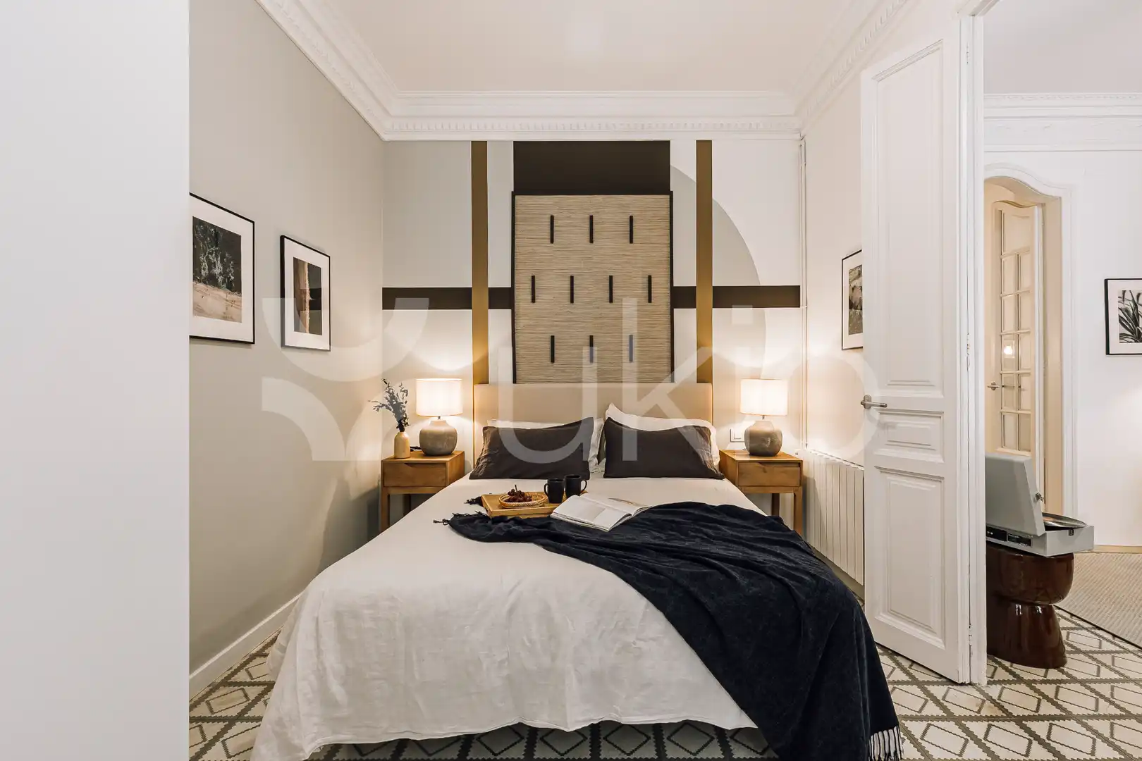 Schlafzimmer von Wohnungen zur Miete in Barcelona mit Heizung, Möbliert und Ofen