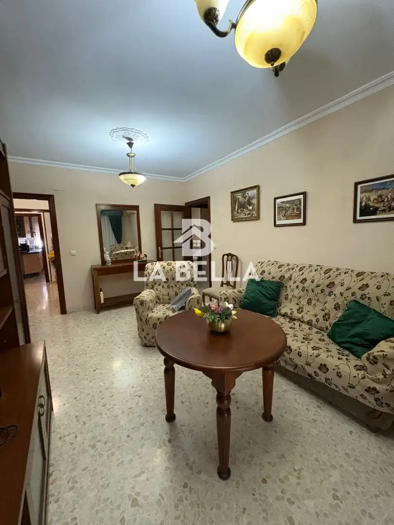 Sala d'estar de Pis en venda en Sevilla amb Moblat i Balcó