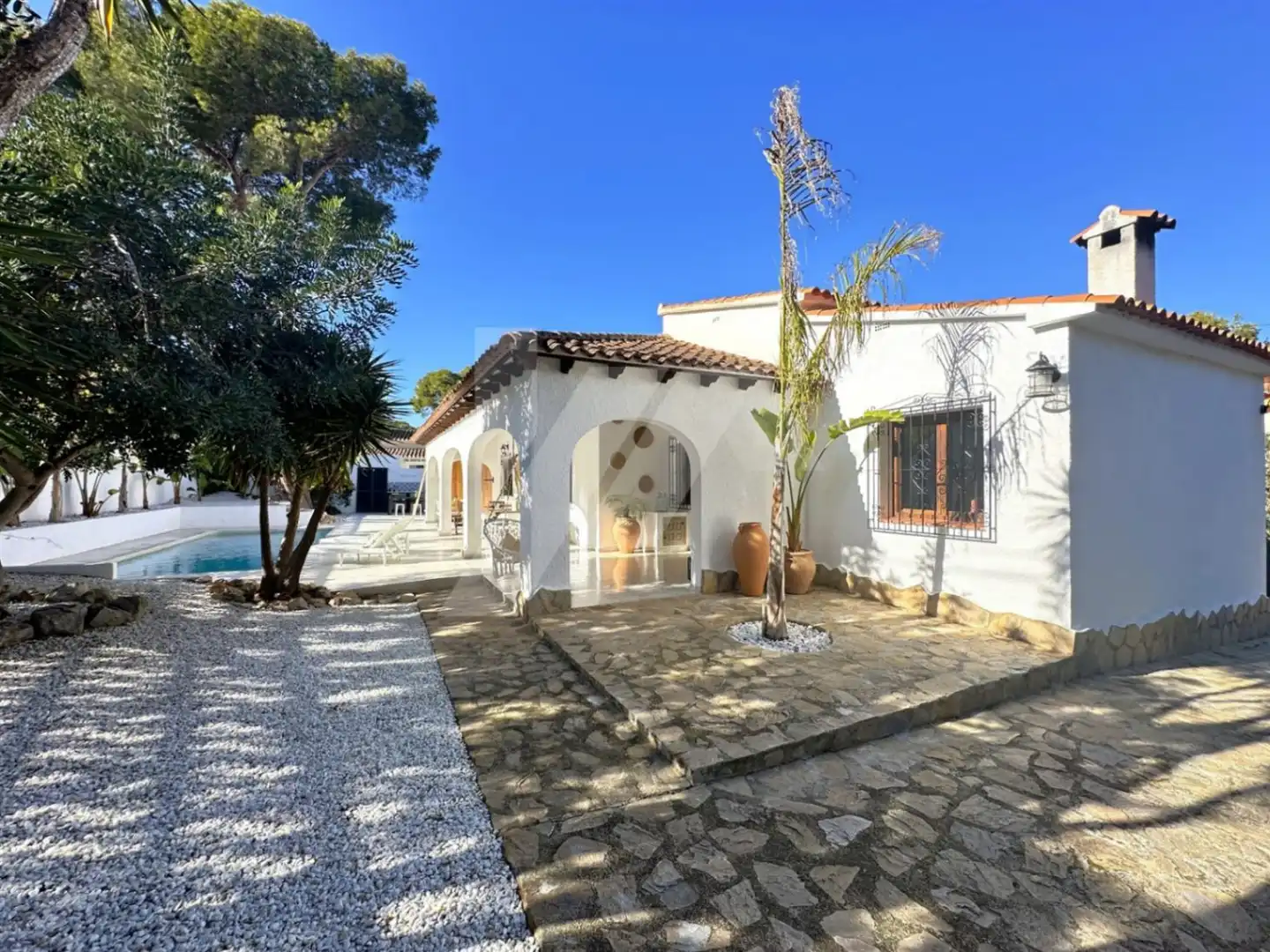 Vista exterior de Casa o chalet en venta en Moraira con Aire acondicionado, Calefacción y Jardín privado