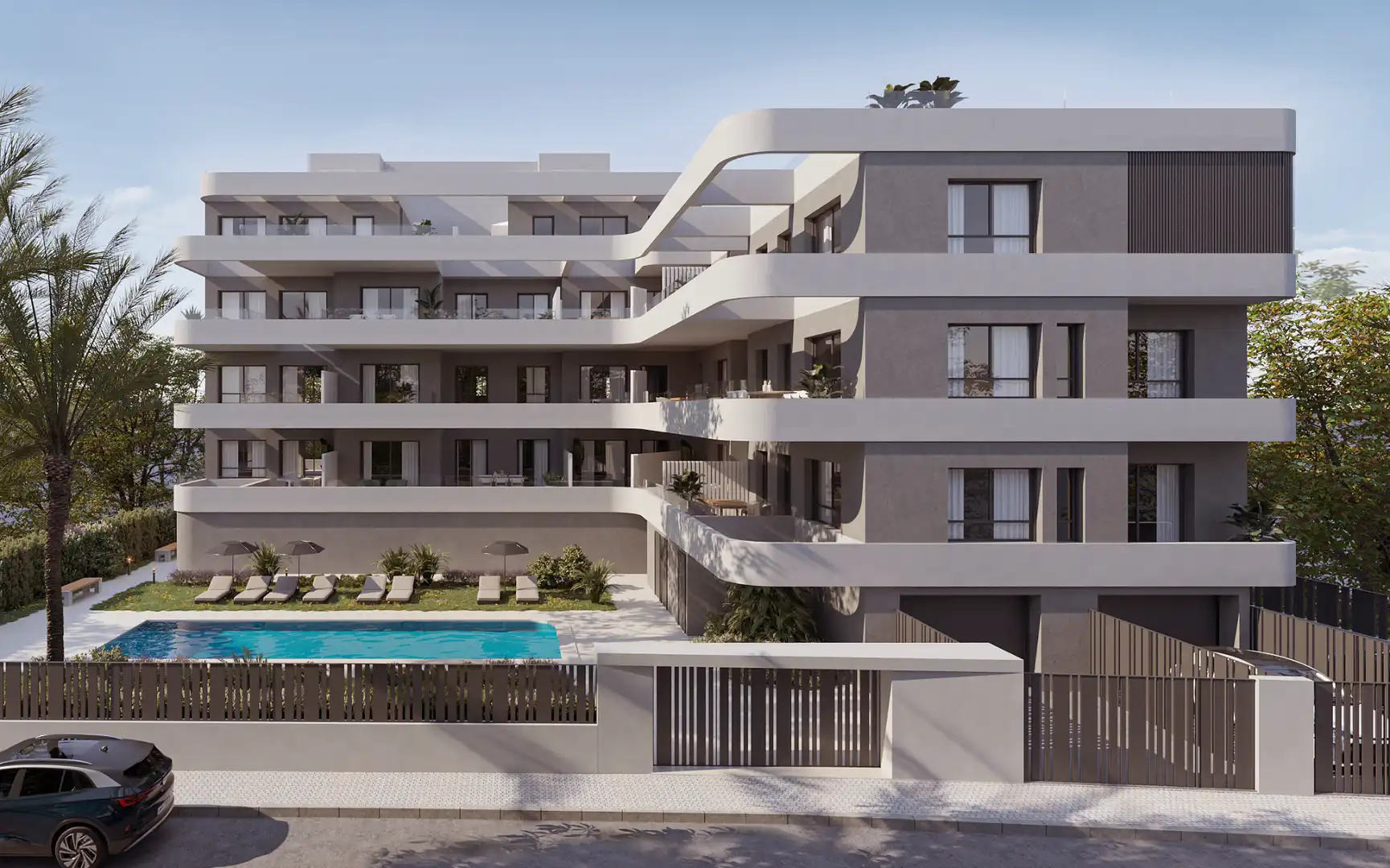 Appartement compact neuf avec piscine à vendre à Avenida Matisse 22