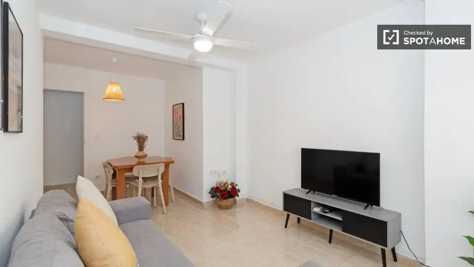 Sala d'estar de Pis de lloguer en Valencia amb Aire condicionat, Calefacció i Moblat