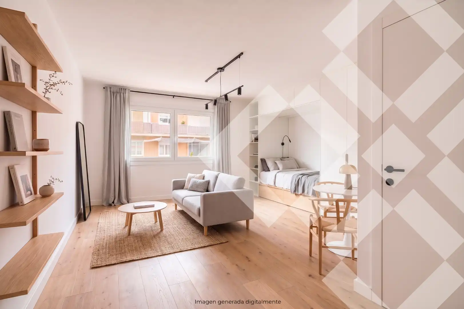 Sala de estar de Estudio en venta en  Barcelona Capital con Horno y Lavadora