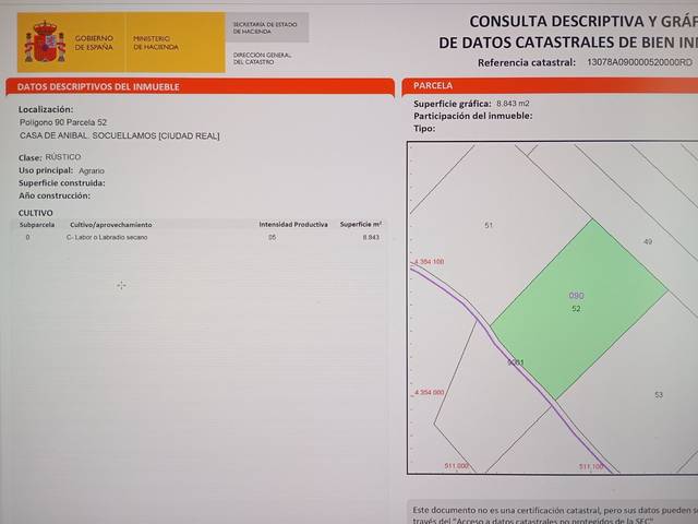 Terreno en Venta en CM-3111, 10 en Pedro Muñoz