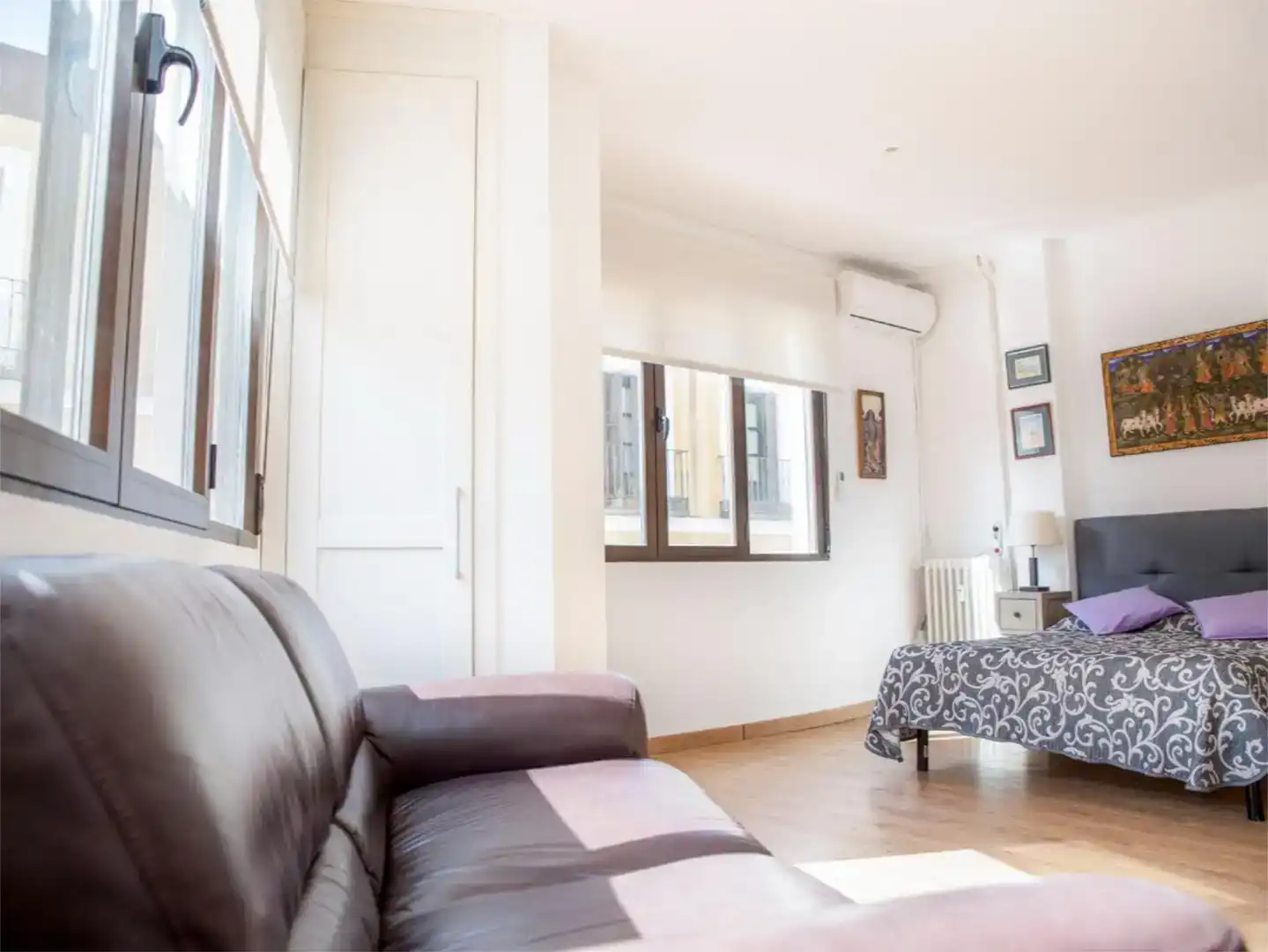 Sala d'estar de Loft de lloguer en Madrid amb Aire condicionat, Parquet i Traster