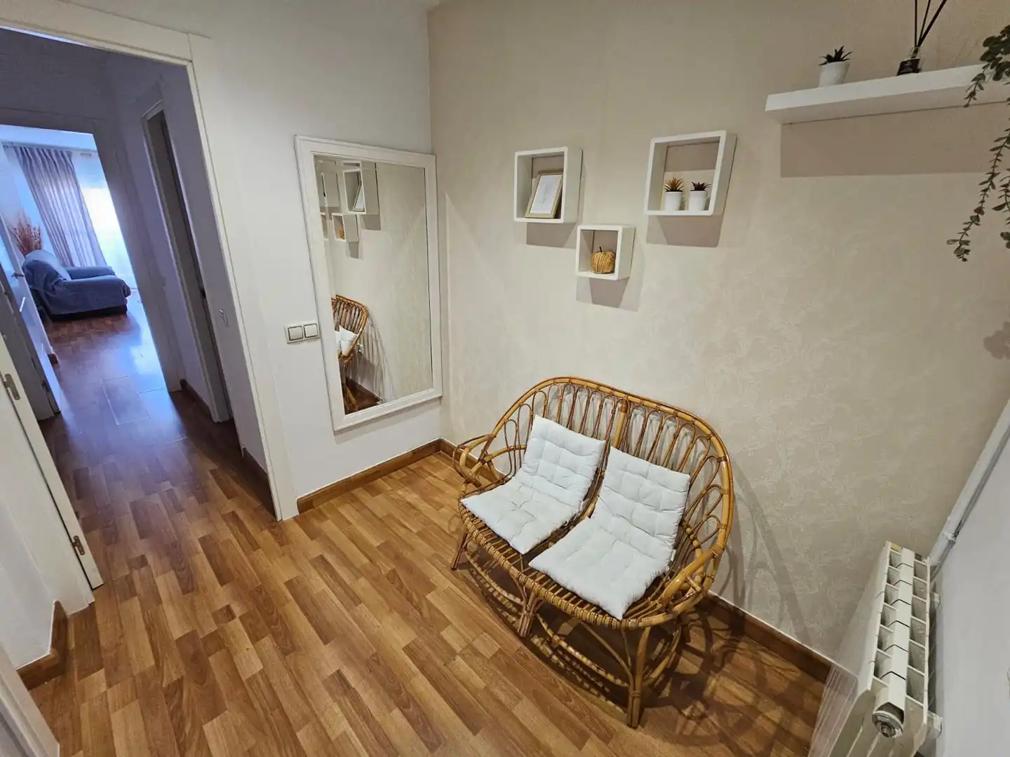 Schlafzimmer von Wohnung zur Miete in Malpartida de Cáceres mit Klimaanlage, Heizung und Terrasse
