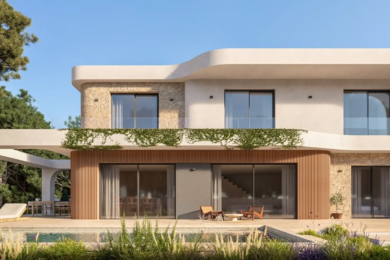 Vista exterior de Casa o xalet en venda en Jávea / Xàbia amb Aire condicionat, Jardí privat i Terrassa
