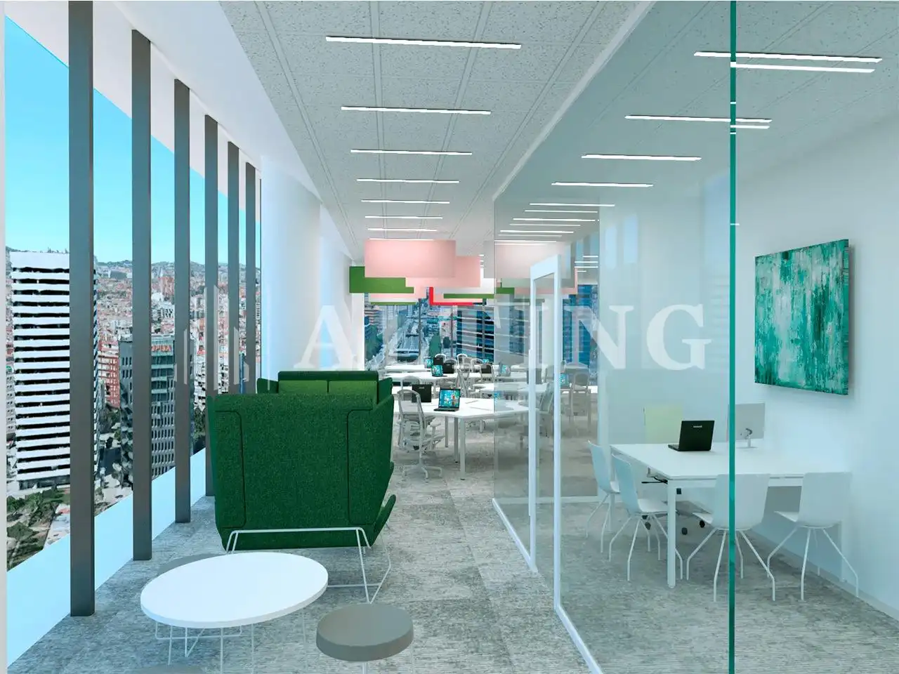 Büro zur Miete in L'Hospitalet de Llobregat mit Klimaanlage