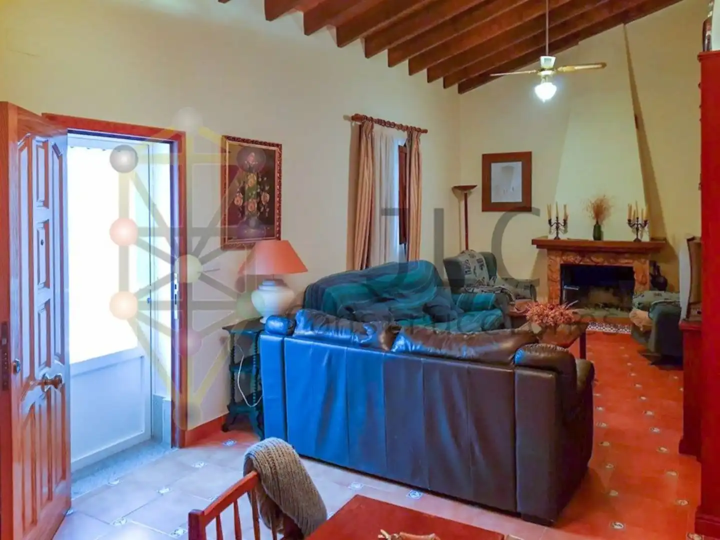 Sala de estar de Casa o chalet en venta en Fuente Álamo de Murcia con Aire acondicionado, Jardín privado y Terraza