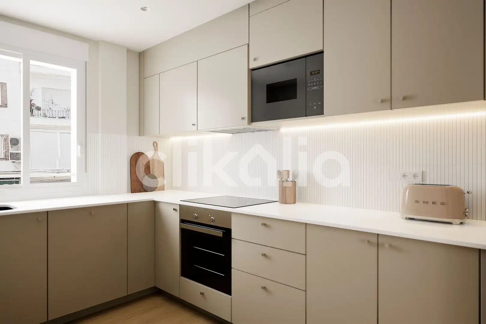 Kitchen of Flat for sale in Sevilla  with Air Conditioner, Private garden and Terrace