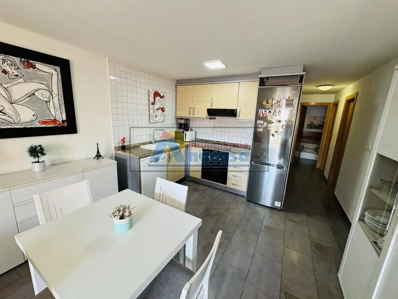 Kitchen of Flat for sale in Oliva  with Air Conditioner, Terrace and Furnished