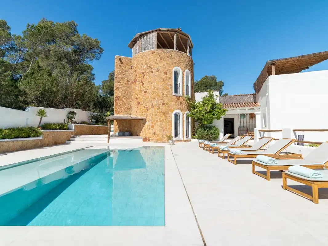 Exterior view of Houses for sale in Sant Josep de sa Talaia  with Air Conditioner, Heating and Private garden