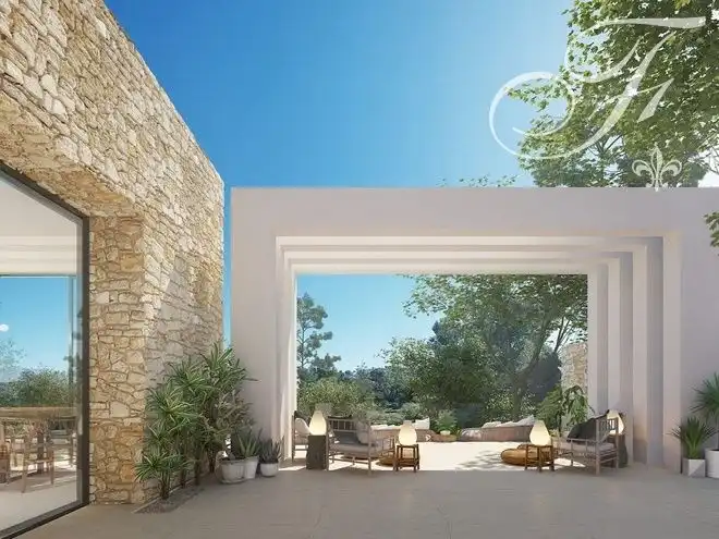 Terrassa de Casa o xalet en venda en Santa Eulària des Riu amb Aire condicionat, Jardí privat i Terrassa