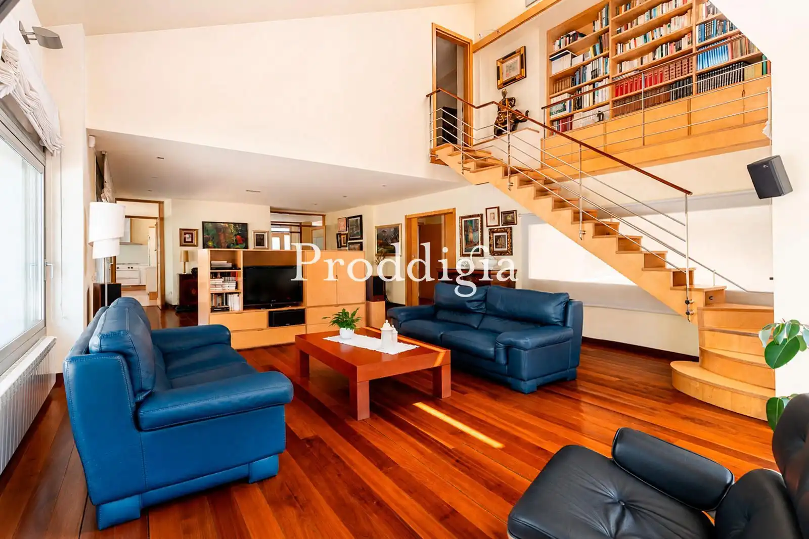 Living room of Houses for sale in Sant Cugat del Vallès  with Air Conditioner, Terrace and Storage room