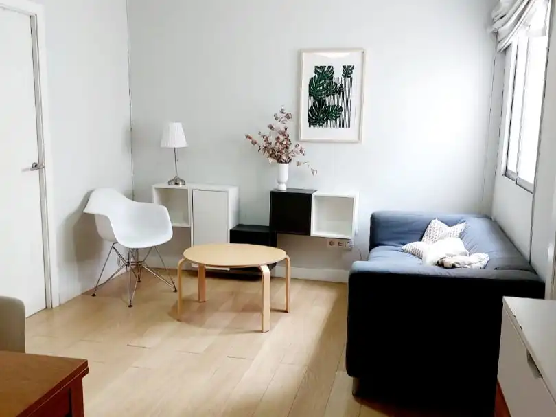 Sala de estar de Piso de alquiler en Madrid con Aire acondicionado, Parquet y Amueblado