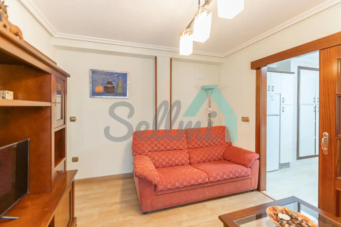 Living room of Flat for rent in Gijón   with Heating, Furnished and Internet