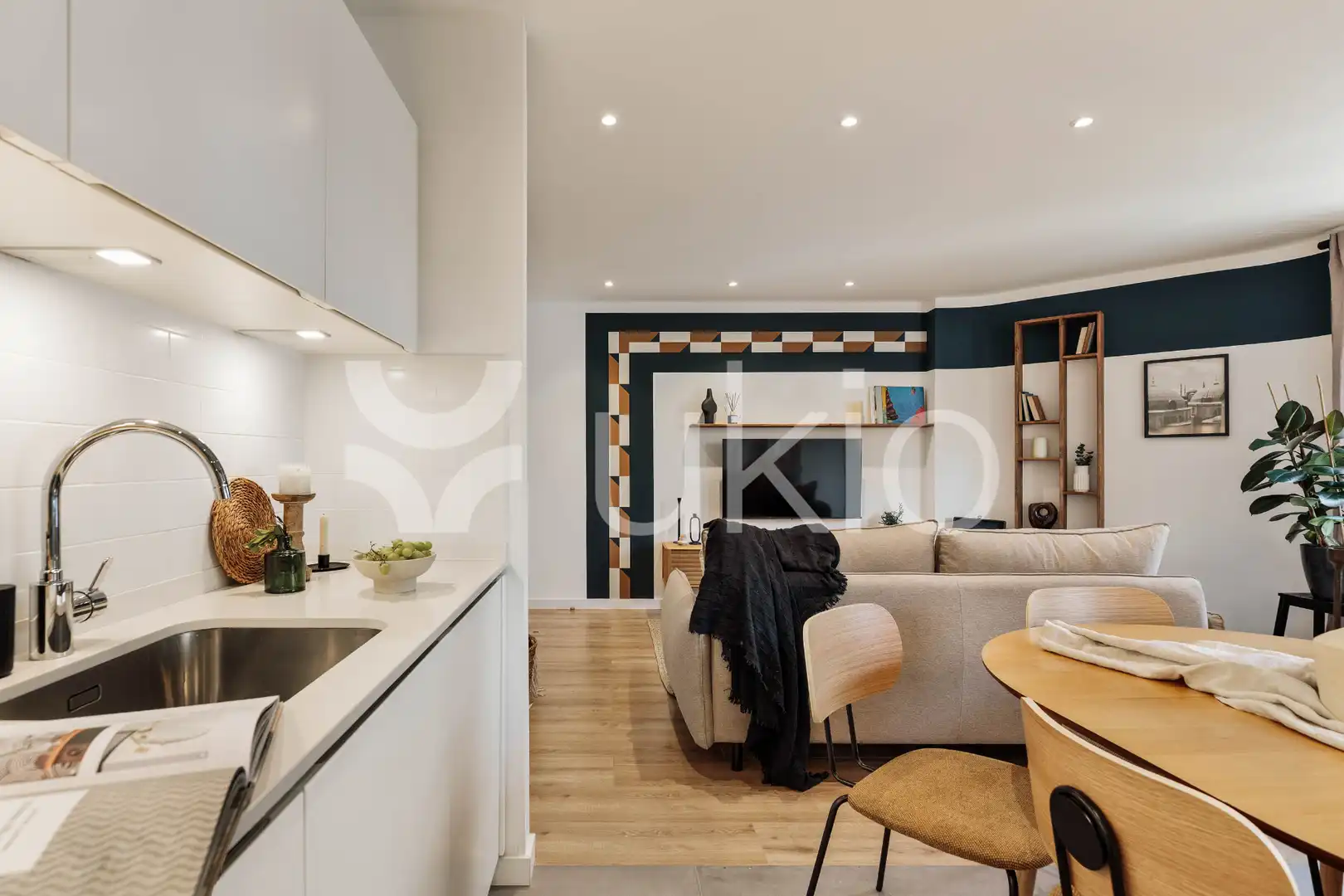 Kitchen of Apartments for rent in Barcelona  with Air Conditioner, Heating and Terrace