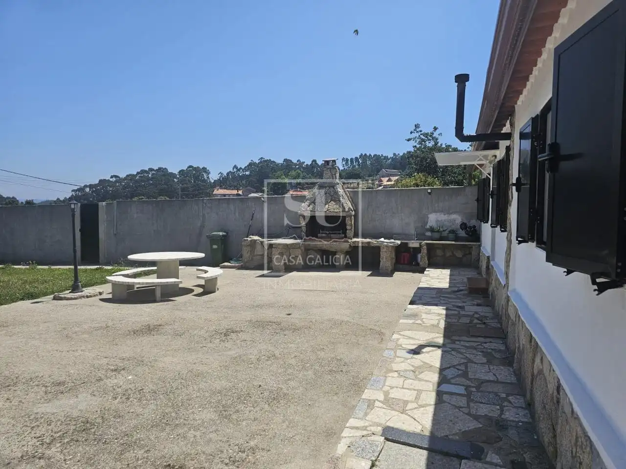 Terrasse von Haus oder Chalet zur Miete in Baiona mit Privatgarten, Terrasse und Möbliert