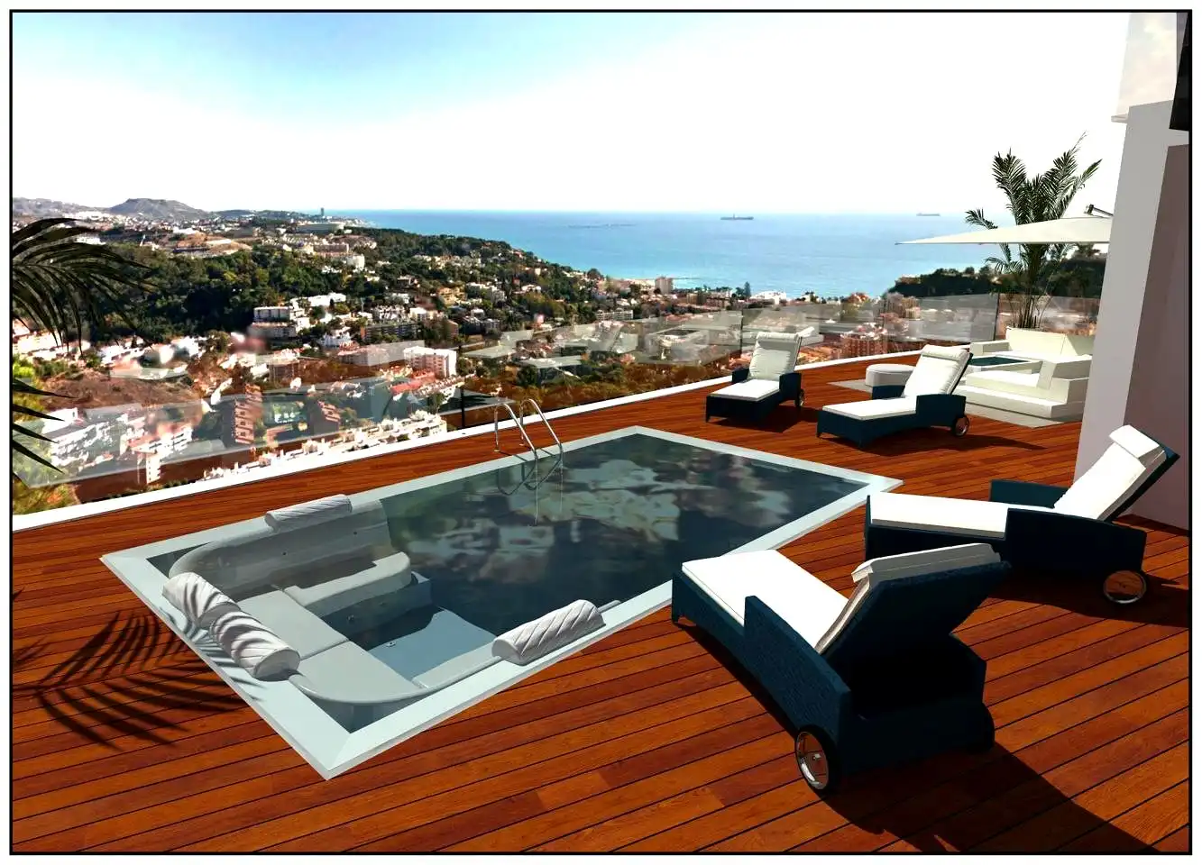 Piscina de Casa o chalet en venta en Málaga con Aire acondicionado, Jardín privado y Terraza